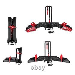 Heavy Duty Foldable E-Bike Carrier 60KG Electric 2 Bike Rack & E-Mark Taillight