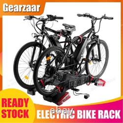 Heavy Duty Foldable E-Bike Carrier Electric 2 Bike Rack 60KG +E-Mark Taillight