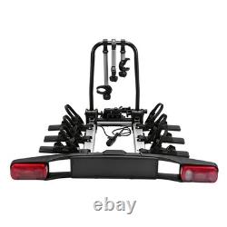 Heavy Duty Foldable E-Bike Carrier Electric 3 Bike Rack 60KG With E-Mark Taillight