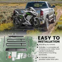 Heavy Duty Motorcycle Carrier Hitch Mount Rack for Dirt Bikes & Trucks, 500LB Ca