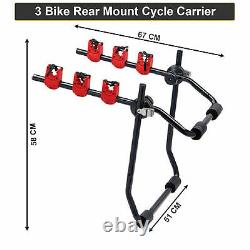 High Quality Rear Trunk Boot Mount 3 Bicycle Carrier Car Rack Bike Cycle