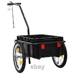 Itzcominghome Bicycle Bike Cargo Wagon Trailer Cart Carrier Steel Frame Black