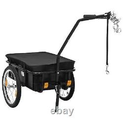 Itzcominghome Bicycle Bike Cargo Wagon Trailer Cart Carrier Steel Frame Black