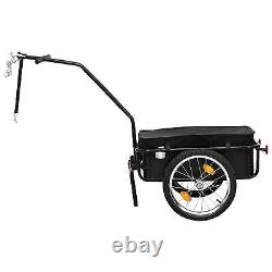 Itzcominghome Bicycle Bike Cargo Wagon Trailer Cart Carrier Steel Frame Black