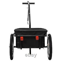 Itzcominghome Bicycle Bike Cargo Wagon Trailer Cart Carrier Steel Frame Black