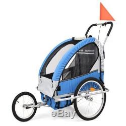 Jogger Children Bike Trailer Kid's Bicycle 2in1 Stroller Carrier Pushchair 40KG