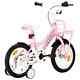 Kids Bike 12 14 16 18 20 inch Pink Outdoor Girls Children Bicycle Front Carrier
