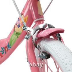 Kids Disney Princess Bike 14 Removable Stabilisers Doll Carrier Pink Bicycle 4+