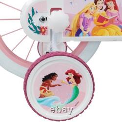 Kids Disney Princess Bike 14 Removable Stabilisers Doll Carrier Pink Bicycle 4+