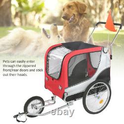 LARGE DOG BIKE TRAILER Pushchair Carrier Stroller Jogging Kit Pet Bicycle Ride