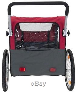 Large Dog Bike Trailer Pushchair Carrier Stroller Jogging Kit Pet Bicycle Ride