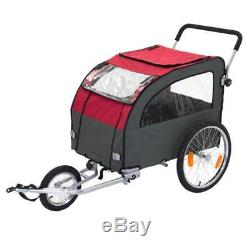 Large Dog Bike Trailer With Jogging Kit Bicycle Carriage Pet Carrier Cat Dog