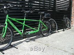 Lightweight Tandem Bicycle, Disc Brakes, 2 sets of wheels and car tandem carrier