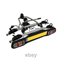 M-Way Towball Mounted Car Rear Tow Bar Cycle Holder 2 Bike Carriers w Electrics