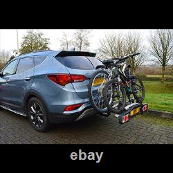 M-Way Towball Mounted Car Rear Tow Bar Cycle Holder 2 Bike Carriers w Electrics