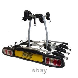 Maypole BC3024 Cycle Carrier Bike Rack x2 Tow Ball Mounted 4 Bicycle Capacity