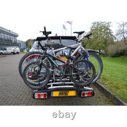 Maypole Towball Mounted Car Rear Tow Bar Cycle Holder 3 Bike Carriers 45kg Load