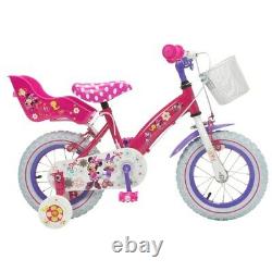 Minnie Mouse Bike Pink Girls Disney Teddy Carrier Toy Kids Christmas Gift New UK
