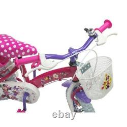 Minnie Mouse Bike Pink Girls Disney Teddy Carrier Toy Kids Christmas Gift New UK