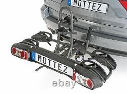 Mottez Towball Tilting Bicycle Carrier Rack for 2 Two Bikes Folding