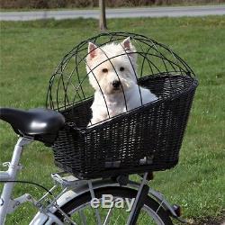 Mounted Bicycle Basket Pet Carrier Bike Cat Dog Mesh Cover Travel Puppy Outdoor
