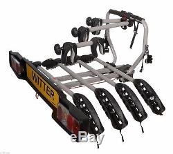 NEW WITTER ZX204 Tow Bar Mounted 4 / Four Bike Cycle Carrier BARGAIN PRICE