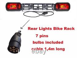 New Model Light boards Bike Rack, Cycle Carrier, Car Trailer 7 pins, cable 140cm
