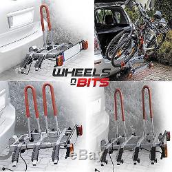 New Model Towbar Mounted Tilting 2,3,4 Bike Rack up to Four Cycle Carrier 4x4