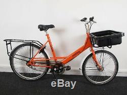 Pashley Pronto Carrier Delivery Bike Orange 22 3 speed Factory Inspected