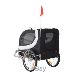PawHut Pet Stroller Dog Jogger Folding Bike Cargo Trailer Carrier Bicycle Black