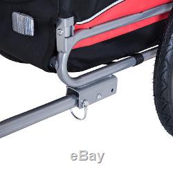 PawHut Waterproof Bike Pet Cargo Trailer Bicycle Dog Carrier Steel Suspension