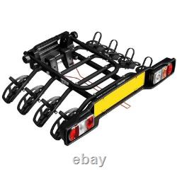 Peruzzo Parma P-706/4 Towbar Cycle Carrier 4 Bike Black Car Tow Bar Tilting Rack