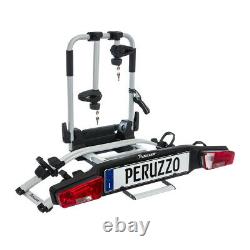 Peruzzo Zephyr Towbar Cycle E-Bike Carrier 2 Bike Car Tow Bar Ball Tilting