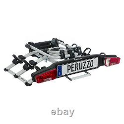 Peruzzo Zephyr Towbar Cycle E-Bike Carrier 3 Bike Car Tow Bar Ball Tilting Rack