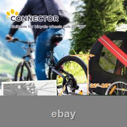 Pet Bicycle Trailer Dog Cat Bike Carrier Water Resistant With Hitch Coupler