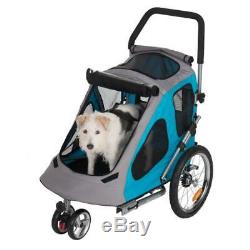 Portable Dog Cat Bicycle Travel Buggy Carrier Pet Transport Bike Trailer Trolley