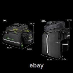 ROCKBROS Bike MTB Rear Carrier Bag Cycling Bicycle Pack Pannier Bag Black Green