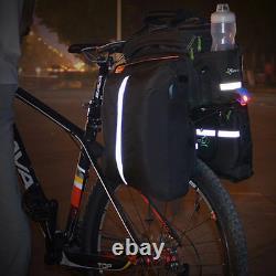 ROCKBROS Bike MTB Rear Carrier Bag Cycling Bicycle Pack Pannier Bag Black Green