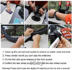 ROCKBROS Suction Bike Rack for Car Roof Suction Cup Bicycle Carrier Quick 1 Bike