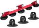 ROCKBROS Suction Cup Bike Rack for Car Roof Top 3 Bicycle Carrier Red Aluminum