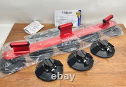 ROCKBROS Suction Cup Bike Rack for Car Roof Top 3 Bicycle Carrier Red Aluminum