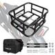 Rear Bike Basket Metal Shopping Carrier Bicycle Luggage Cycling Rack Bag Outdoor