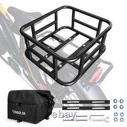 Rear Bike Basket Metal Shopping Carrier Bicycle Luggage Cycling Rack Bag Outdoor