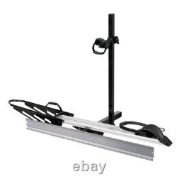 Receiver Hitch Mount Single Bicycle Carrier Rack For 1 E-bike With Ramp, Silver