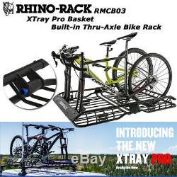 Rhino Rack X-Tray XTray Pro Roof Basket With Built in Thru-Axle Bike Rack RMCB03