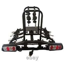 Ridgeback 4 Bike Towbar Mounted Bike Rack / Cycle Carrier Tow Bar 7 And 13 Plug