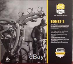 Saris Bones 3 Bike Bicycle Car Trunk Gray Rack Carrier #801 New Free Ship