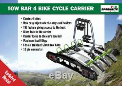 Sparkrite 4 Bike Tow Bar Cycle Carrier (2018/19 MODEL REFURBISHED)