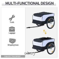 Steel Frame Bike Trailer Cargo Extra Bicycle Carrier Storage with Hitch NEW UK