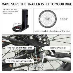 Steel Frame Bike Trailer Cargo Extra Bicycle Carrier Storage with Hitch NEW UK